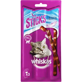 Whiskas närimispulgad täiskasvanud kassidele lõhega 3 x 6 g