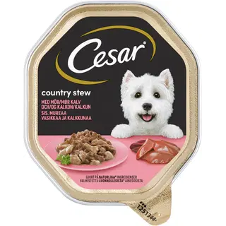 Cesar koeratoit vasika- ja kalkuniliha kastmes täiskasvanud koertele 150 g