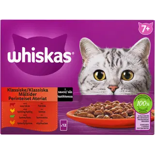 Whiskas 7+ Traditional kassitoiduvalik kastmes 12x85g
