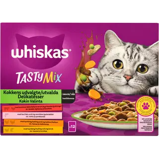 Whiskas 1+ Tasty Mix Chef's Choice kassitoiduvalik 12x85g