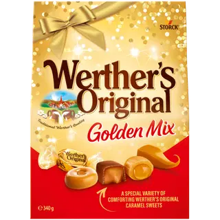 Werther's Original Golden Mix koorekaramelli-toffee kommikott 340g