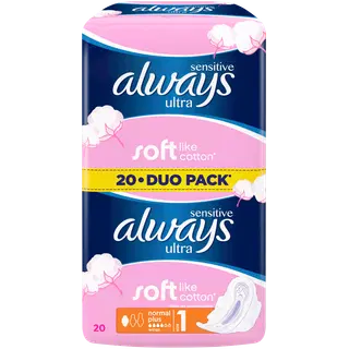 Always hügieeniside Sensitive S1 20tk