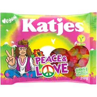 Katjes puuviljakummikommid Peace & Love 210g