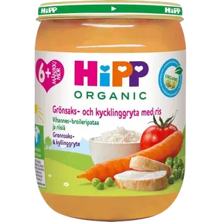 Hipp ökoloogiline köögivilja-kanapada riisiga 6k+ 190g