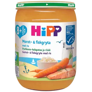 HIPP PÜREE RISOT-PORG-LÕHE 190G 8K