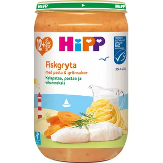 Hipp kalapada pasta ja köögiviljadega 12k+ 250g