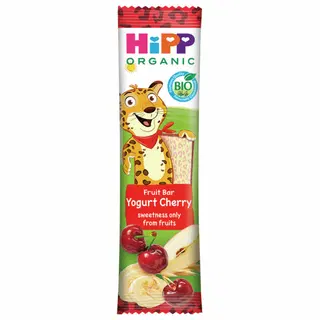 HiPP ökoloogiline puuviljabatoon jogurt-kirss 1+, 23 g
