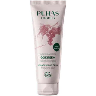 Puhas Loodus öökreem vananemisvastane viinamari 75ml
