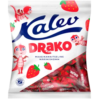 Kalev Draakon maasikamaitseline närimiskompvekid 110 g