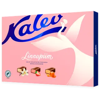 Linnupiim valik vahustatud täidisega šokolaadikomme, KALEV, 238 g
