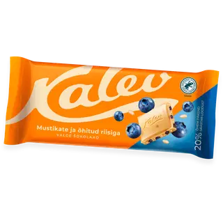 Valge šokolaad mustika&riisiga Kalev 95g