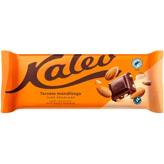 Tume šokolaad tervete mandlitega Kalev 190g