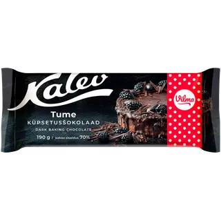 Tume küpsetusšokolaad 70% VILMA 190g