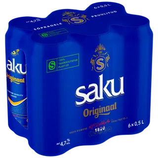 Õlu Originaal 6-pakk, SAKU, 6 x 500 ml purk