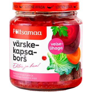 Värskekapsaborš 3 veisel.PÕLTSAMAA 530g