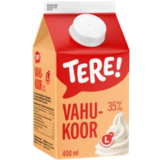 Vahukoor TERE 35% laktoosivaba, 400ml