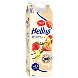 Keefirijook maasika-vanilje HELLUS 1kg