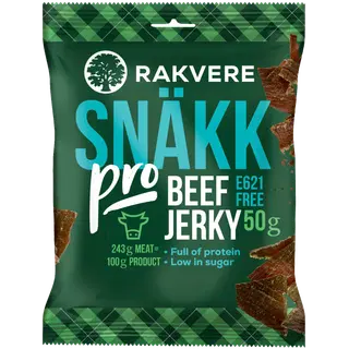 Snäkk pro Beef jerky, RAKVERE LK, 50 g