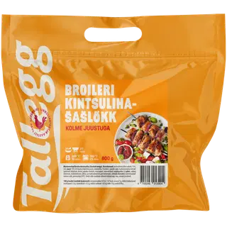 Tallegg broileri kintsulihašašlõkk kolme juustuga 800g