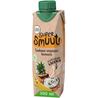 Supersmuuti Aura kookos-ananass-banaan 0,3l