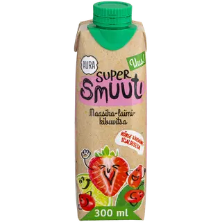 Supersmuuti maasika-laimi-kibuvitsa Aura 0,3l