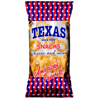 TEXAS juustu- ja sibulamaitselised maisirõngas 50g