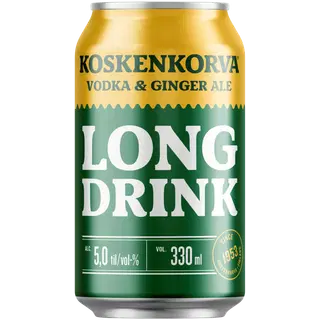 Koskenkorva Long Drink Ginger Ale muu alkohoolne jook 5%vol 330 ml