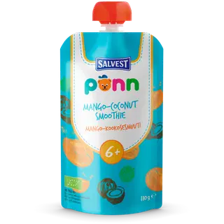 Ökoloogiline Mango-kookosesmuuti 6+, PÕNN, 110 g
