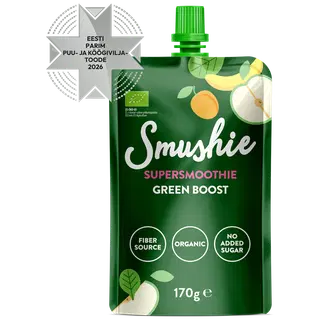 SMUSHIE Ökoloogiline õuna-spinatipüree chia seemnetega 170g