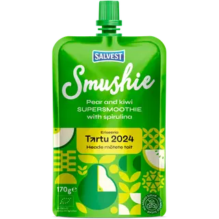 Salvest Smushie pirni-kiivivpüree spirulinaga, 170g