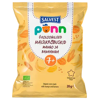 Maisikrõbuskid mango-banaani Põnn öko 7k 20g