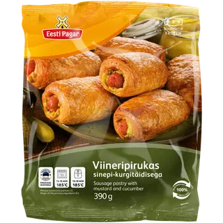 Viineripirukas sinepi-kurgitäidis. 390g