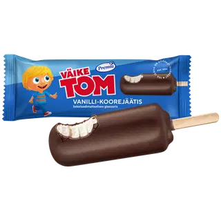 Väike Tom vanillijäätis šokolaadiglasuuriga, 90 ml