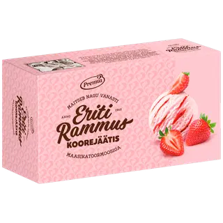 Koorejäätis ERITI RAMMUS maasika, 480g