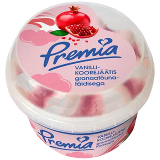 Koorejäätis granaatõunatäid. Premia 250g/0,5l