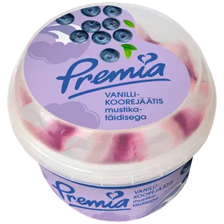 Jäätis vanilje-mustikatäidis PREMIA,250g