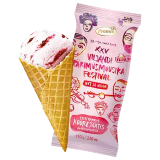 Eriti Rammus Vanilli-Vaarikajäätis 200 ml