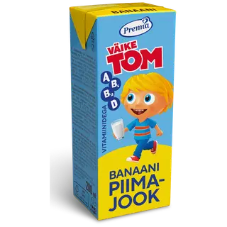 Väike Tom Kõrgkuumutatud piim banaanilisandi ja vitamiinidega 200ml