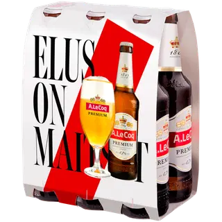 Hele õlu Premium 6-pakk, A. LE COQ, 6 x 500 ml pudel