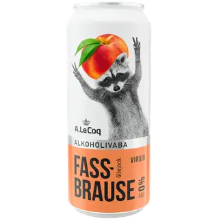 A.Le Coq Fassbrause Peach 0.0% vol 0.5L alkoholivaba õllejook
