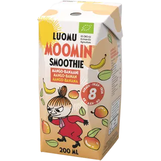 Moomin Muumi ökoloogiline mango-banaanismuuti 200ml