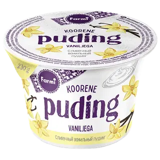 Koorene vanilje puding Farmi 230g