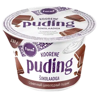 Koorene šokolaadipuding Farmi 230g