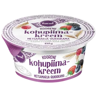 Kohupiimakreem metsmarja-rukkikama Farmi 150g