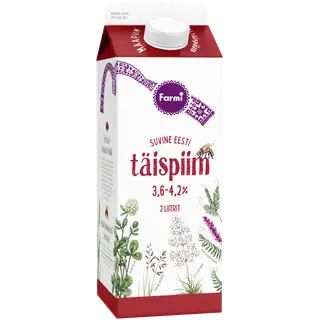 Täispiim Farmi 3,8-4,2% 2l