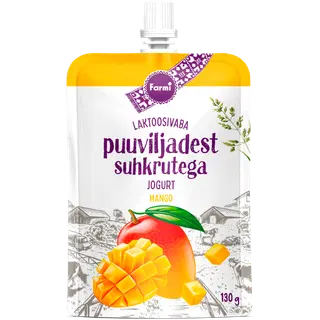 Jogurt mango puuviljasuhkrutega Farmi 130g