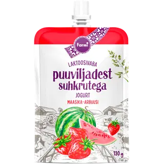 Jogurt FARMI maasika-arbuusi l.vaba,130g