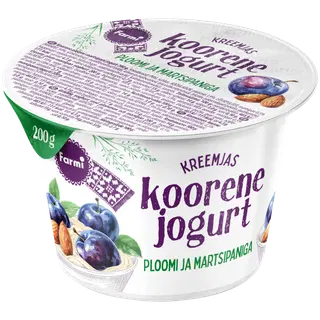 Jogurt koorene ploomi-martsipani Farmi 200g