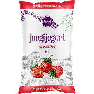 Farmi joogijogurt maasika, 1 kg