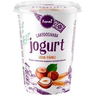 Jogurt leiva-pähkli Farmi 400g